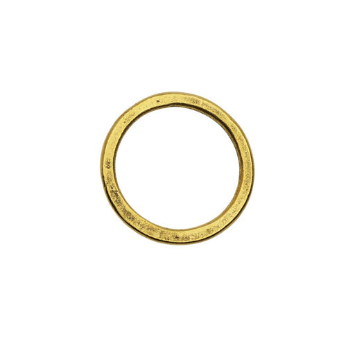 Open Frame Pendant, Flat Round Hoop 23.5mm, Antiqued Gold by Nunn Design