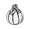 TierraCast Charm, Harvest Pumpkin 15x18mm, Antiqued Silver Plated (1 Piece)