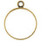 Open Back Bezel Pendant, Circle 25x30.5mm, Antiqued Gold, by Nunn Design (1 Piece)