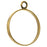 Open Back Bezel Pendant, Circle 25x30.5mm, Antiqued Gold, by Nunn Design (1 Piece)