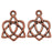 TierraCast Celtic Collection, Celtic Open Heart Charm 15.5x20.5mm Antiqued Copper Plated (2 Pieces)