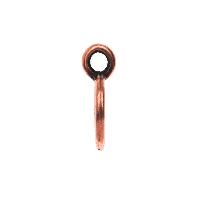 Pewter Charm, Round Paw Print 16.5x11.5mm, Antiqued Copper, By TierraCast (1 Piece)
