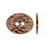 TierraCast Pewter, Oval 2-Hole Button Distressed 15x19mm, 1 Pc Antiqued Copper