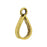 Nunn Design Open Pendant, Small Drop 12x21mm, Antiqued Gold (1 Piece)