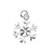 Sterling Silver Delicate Snowflake Charm Christmas Winter 13.5mm