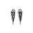 TierraCast Pewter Charms, Ethnic Spike Design 17mm Long, Antiqued Silver Plated (2 Pieces)