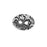TierraCast Button, Flora 2-Hole Oval 14x18mm, Antiqued Pewter (1 Piece)