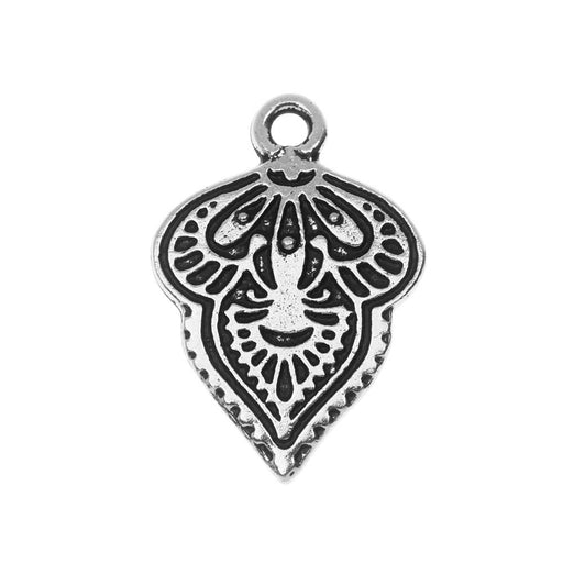 TierraCast Pendant, Mehndi 17x24.5mm, Antiqued Silver Plated (1 Piece)