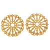 Vintaj Vogue Embellishments, Filigree Medallion 17.5mm, Raw Brass (2 Pieces)