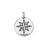 TierraCast Pewter Charm, North Star Design with Loop 14.5x11mm, Antiqued Silver Plated (1 Piece)