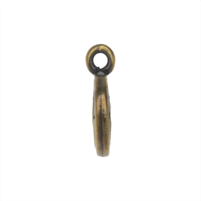 TierraCast Pewter Charm, North Star Design with Loop 14.5x11mm, Brass Oxide (1 Piece)