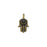 TierraCast Pewter Charm, Hamsa Hand with Loop 12.5x7mm, Brass Oxide (1 Piece)