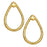 Stitch-Around Hammertone Pendant, Teardrop 20x30mm, Bright Gold, by TierraCast (2 Pieces)