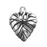 TierraCast Fine Silver Plated Pewter Violet Leaf Charm 18mm (1 pcs)