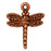 TierraCast Copper Plated Pewter Dragonfly Charm 21mm (1 pcs)