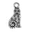 Pewter Charm, Art Spiral Cat 19mm, Antiqued Silver, 1 Piece, By TierraCast (1 Piece)