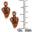 TierraCast Copper Plated Pewter Ivy Leaf Charm 16mm (1 pcs)