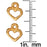 TierraCast 22K Gold Plated Pewter Open Heart Charm 9mm (2 Pieces)