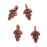TierraCast Copper Plated Pewter Tiny Oak Leaf Charm 10.5mm (4 Pieces)
