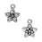 TierraCast Fine Silver Plated Pewter Star Jasmine Charm 14mm (2 Pieces)
