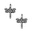 TierraCast Fine Silver Plated Pewter Small Dragonfly Charm 15mm (2 Pieces)