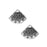 TierraCast Fine Silver Plated Pewter Ethnic Fan Earring Connector 15mm (2 Pieces)