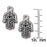 TierraCast Antiqued Silver Plated Hamsa Hand Pendant Charm 21mm (1 pcs)