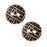 TierraCast Brass Oxide Finish Finish Pewter Coin Button Abstract Design 17.5mm (2 Pieces)