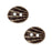 TierraCast Brass Oxide Finish Pewter Seashell Shaped Button 13.5x17mm (2 Pieces)