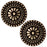 TierraCast Brass Oxide Finish Lead-Free Pewter Bali Style Button 18mm (2 Pieces)