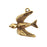 Nunn Design Antiqued 24K Gold Plated Pewter Bird Charm 22mm