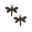 Vintaj Natural Brass Princess Dragonfly Charm Beads 12mm (2 pcs)
