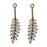 Vintaj Natural Brass Fastenables Fern Frond Leaf Charms 40x10mm (2 pcs)
