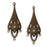 Vintaj Natural Brass Metamorphis Chandelier Drop Charms 35.5mm (2 pcs)