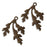 Vintaj Natural Brass Fastenable Oak Frond Pendants 35mm (2 pcs)