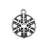 TierraCast Fine Silver Plated Round Snowflake Pendant 19.4mm (1)
