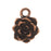 Metal Charm, Succulent with Loop 15x11.5mm, 1 Charm, Antiqued Copper, By TierraCast