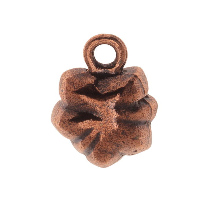 Metal Charm, Succulent with Loop 15x11.5mm, 1 Charm, Antiqued Copper, By TierraCast