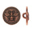 Pewter Button, Round with Bee Design 15mm, 1 Button, Antiqued Copper, By TierraCast