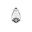 TierraCast Pewter Charm, Lotus Petal 13mm, Antiqued Silver Plated (1 Piece)