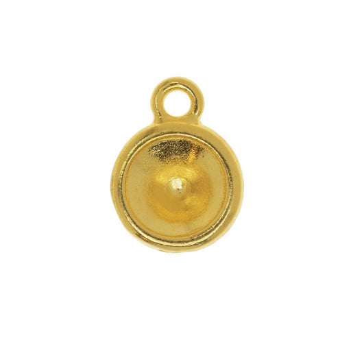TierraCast Bezel Pendant, Fits #1088 Round Chatons SS39, Gold Plated (1 Piece)