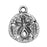 Metal Charm, Sand Dollar 20.5mm, Antiqued Silver Plated, By TierraCast (1 Piece)