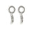 Metal Charm, Hammered Crescent Moon 10x5mm, Bright Silver Plated, By TierraCast (2 Pieces)
