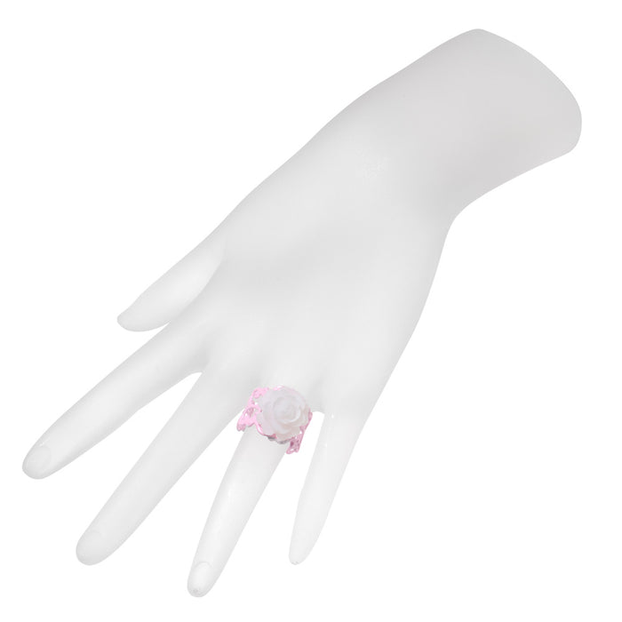 Retired - Pink and White Love in Bloom Ring
