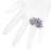 Retired - Periwinkle Cluster Ring