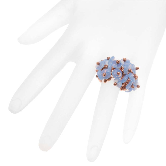 Retired - Periwinkle Cluster Ring