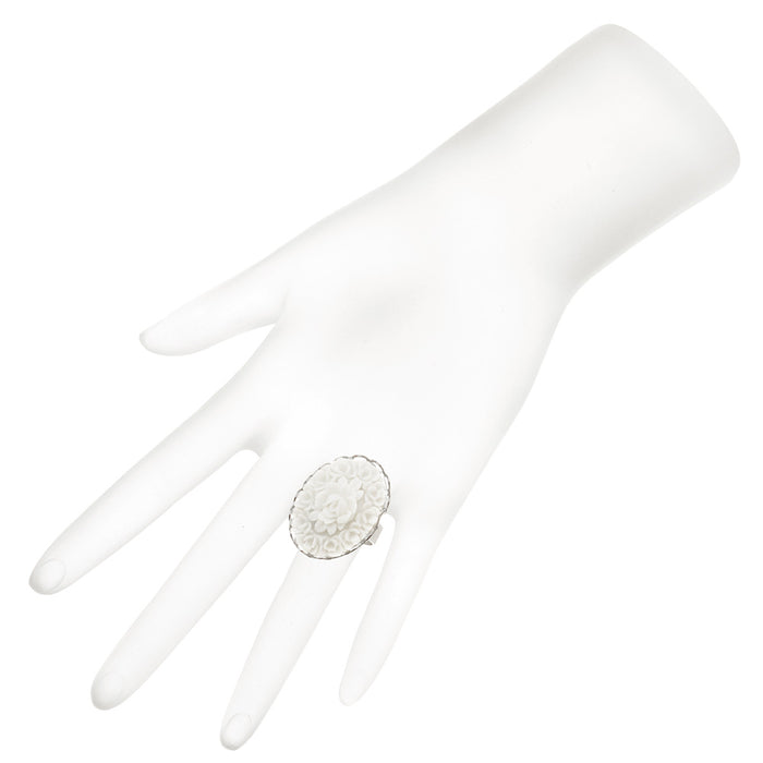 Retired - White Camelia Ring
