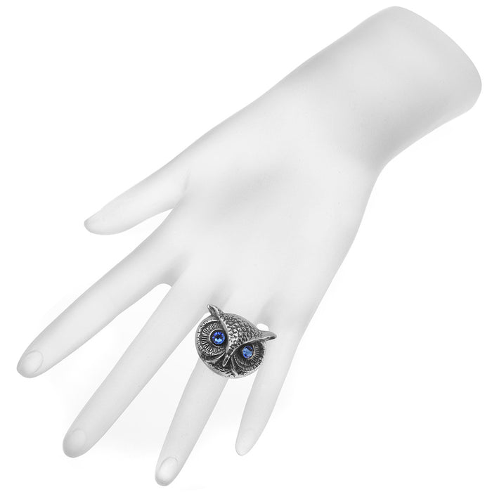 Retired - Blue-Eyed Owl Ring