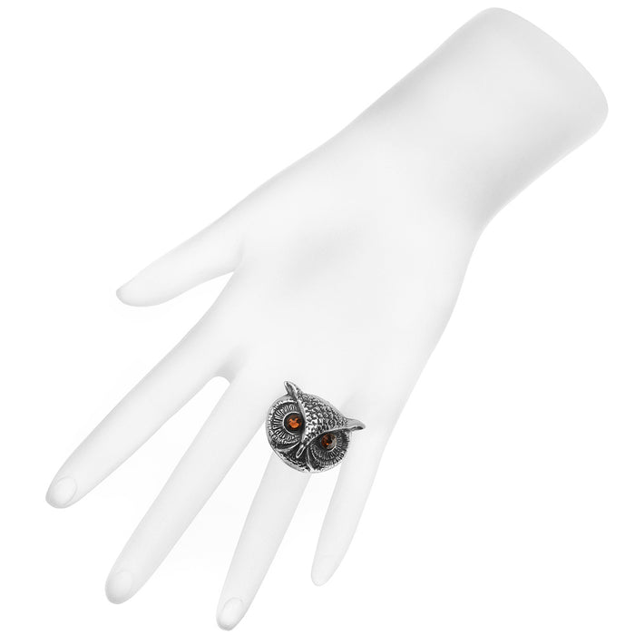 Retired - Brown-Eyed Owl Ring