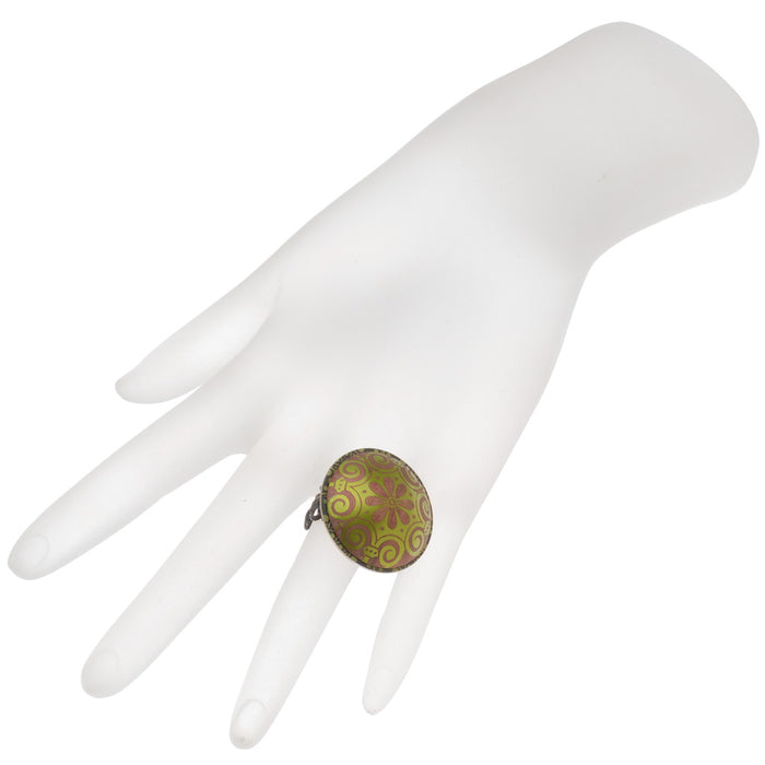 Retired - Decadent Swirls Ring - Green